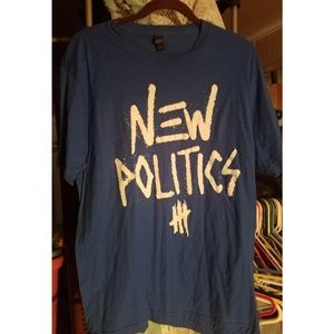 New Politics band t-shirt.